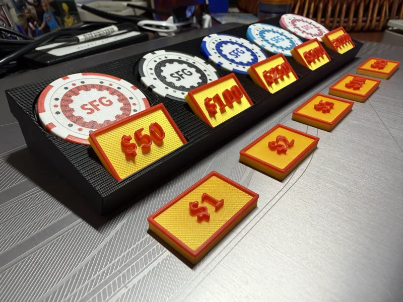 Modular Poker Chip Value/Denomination Display 