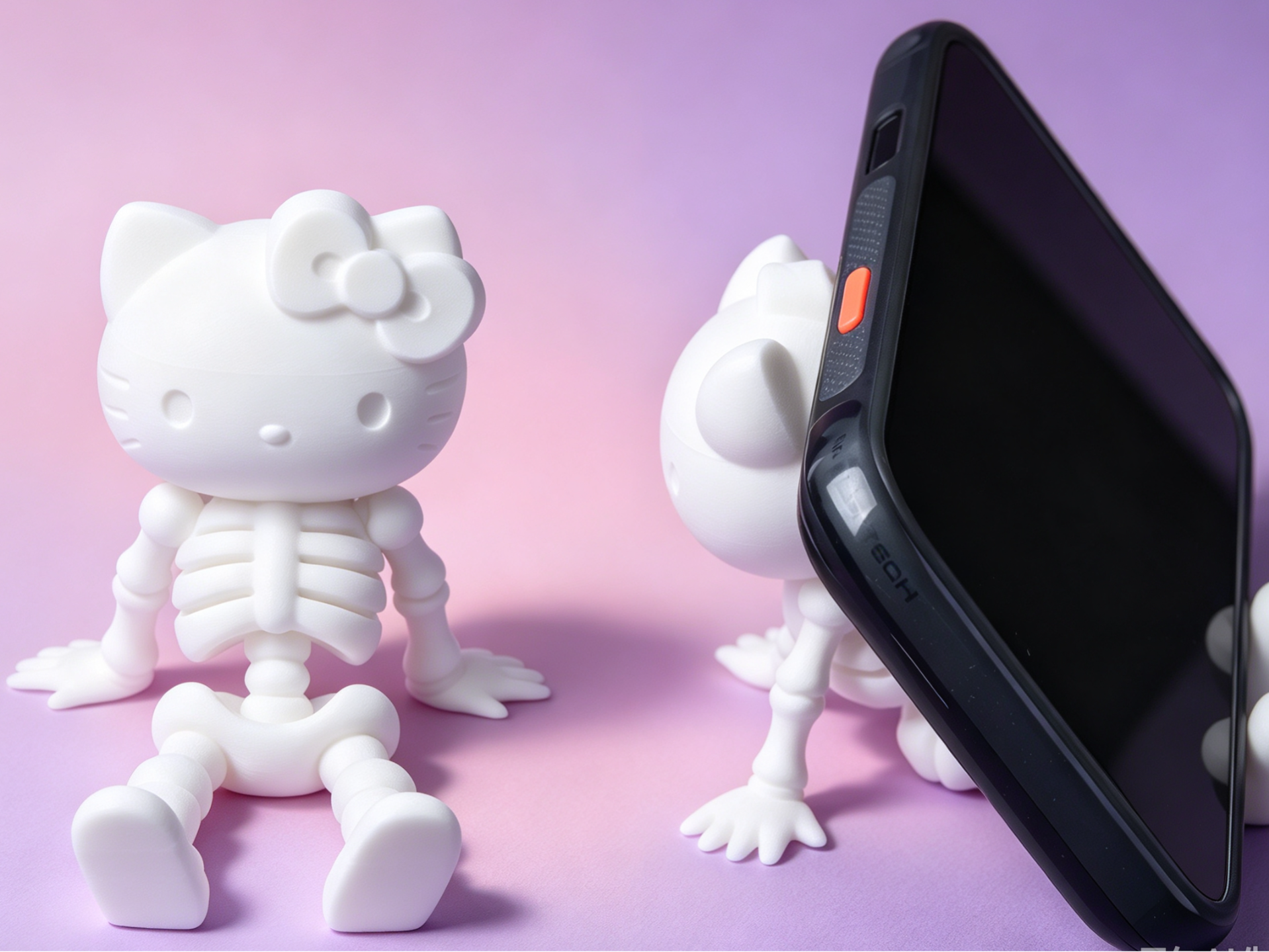 万圣节hello Kitty骷髅手机支架 - 1