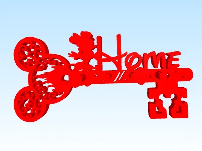 "HOME" Minnie Silhouette Key Holder
