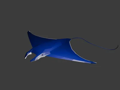 Stingray Manta Ray Keychain