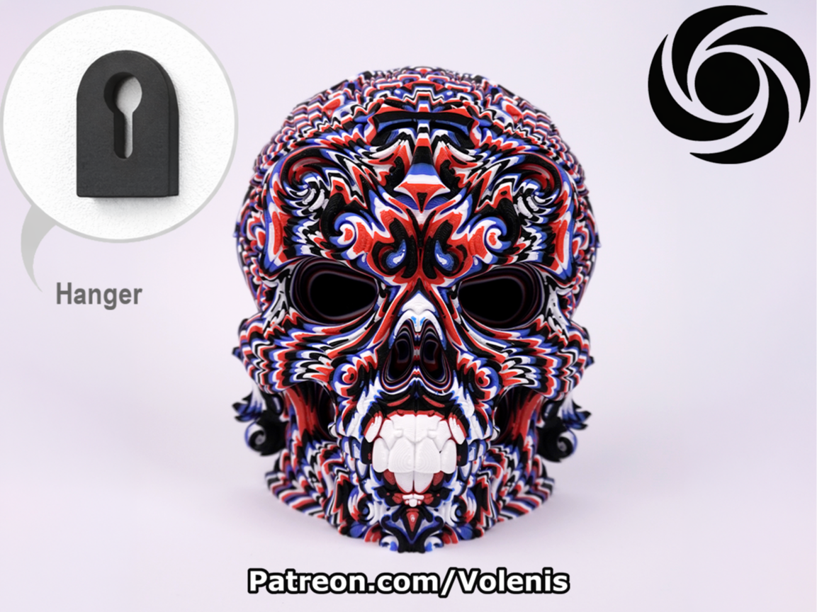 Layered Skull Wall Decor