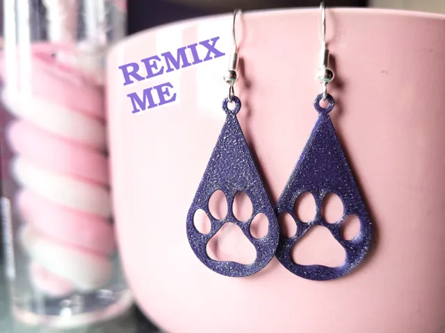 Paw Drop Earrings – Swap the SVG, Fast Print