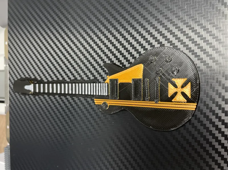 JamesHetfield-LesPaul black&gold Fridge Magnet