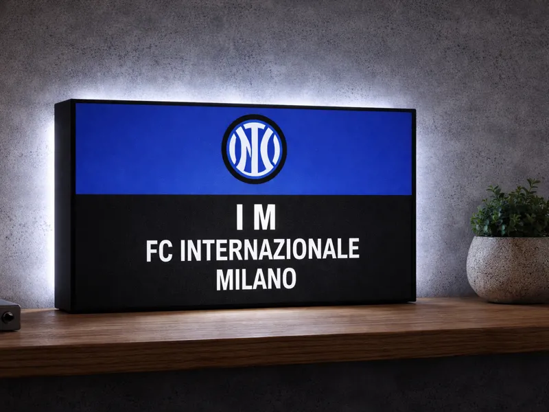 lightbox fc internazionale tabbella luminosa