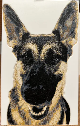 German Shepherd Black/ Silver HueForge