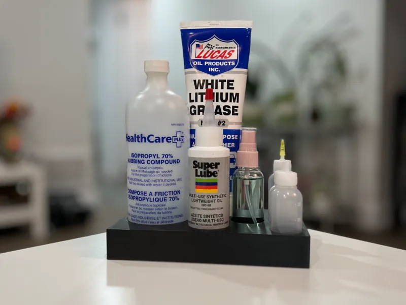 Lubricant Bottle Organizer Stand