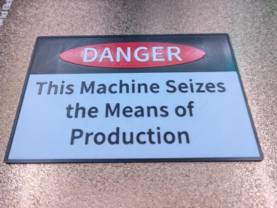 Production Danger Sign