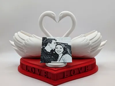 Heartbound Swans - Keepsake Display Stand