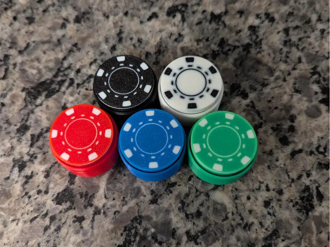 Poker Chip Clicker Set - Free 3D Print Model - MakerWorld