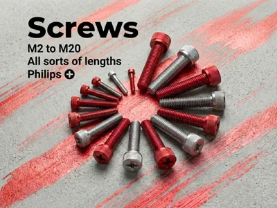 M2 - M10 Phillips Screws (all sorts of lengths)
