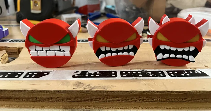 Difficulty faces of geometry dash game