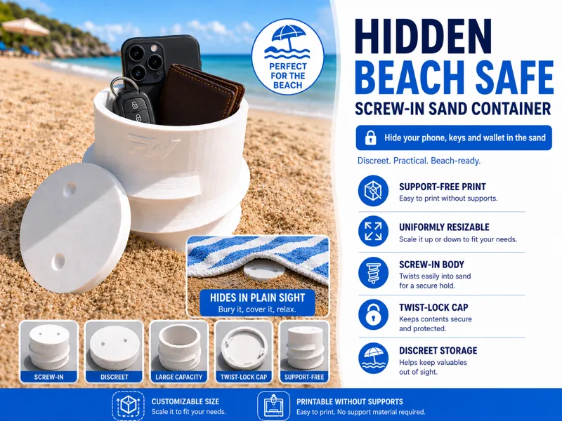 Screw-In Beach Storage Container
