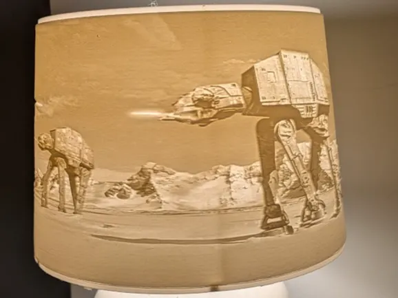 Battle of Hoth Lithophane Lampshade (Star Wars)