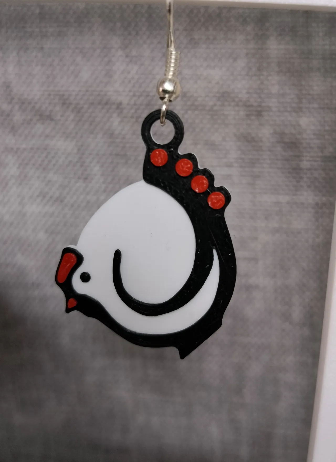 Chicken earrings no 2 for Easter view 3