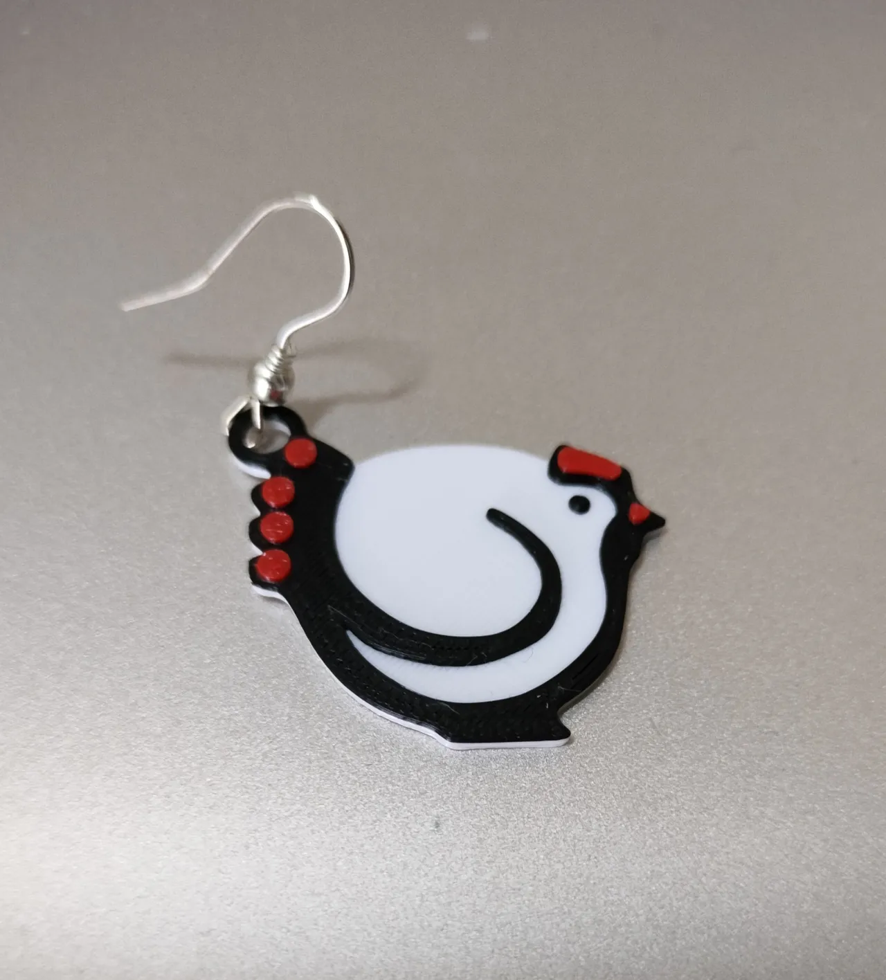 Chicken earrings no 2 for Easter view 4
