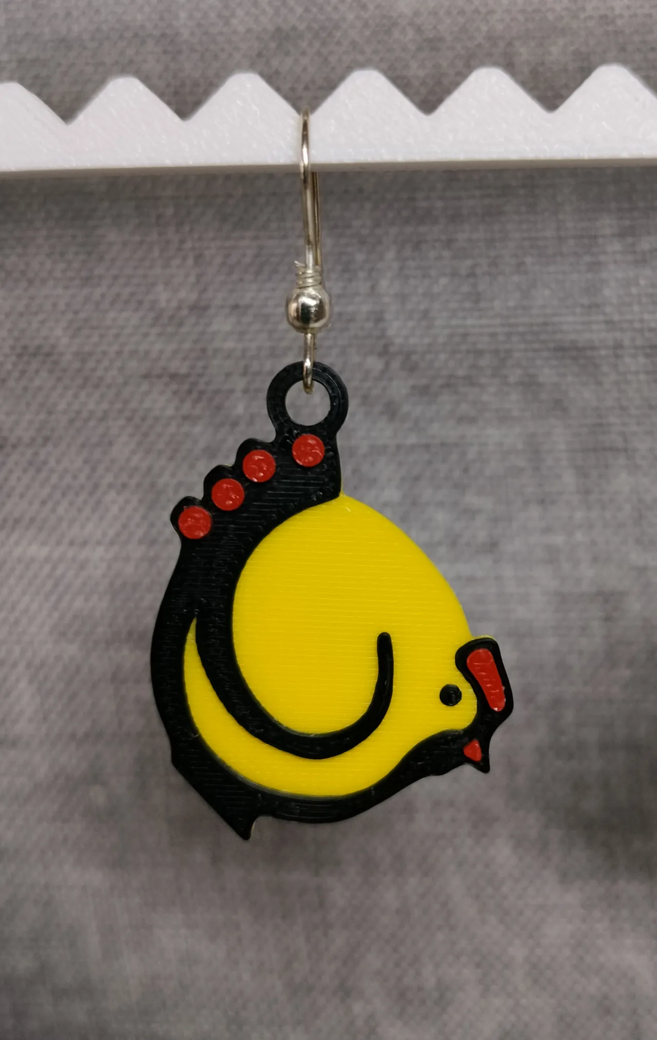 Chicken earrings no 2 for Easter view 2