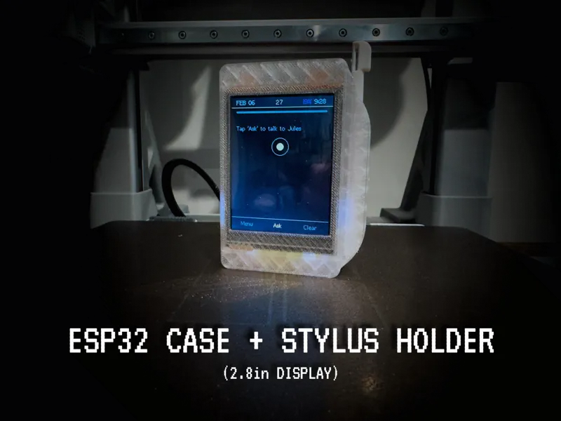 2.8" ESP32 Case + Stylus Holder