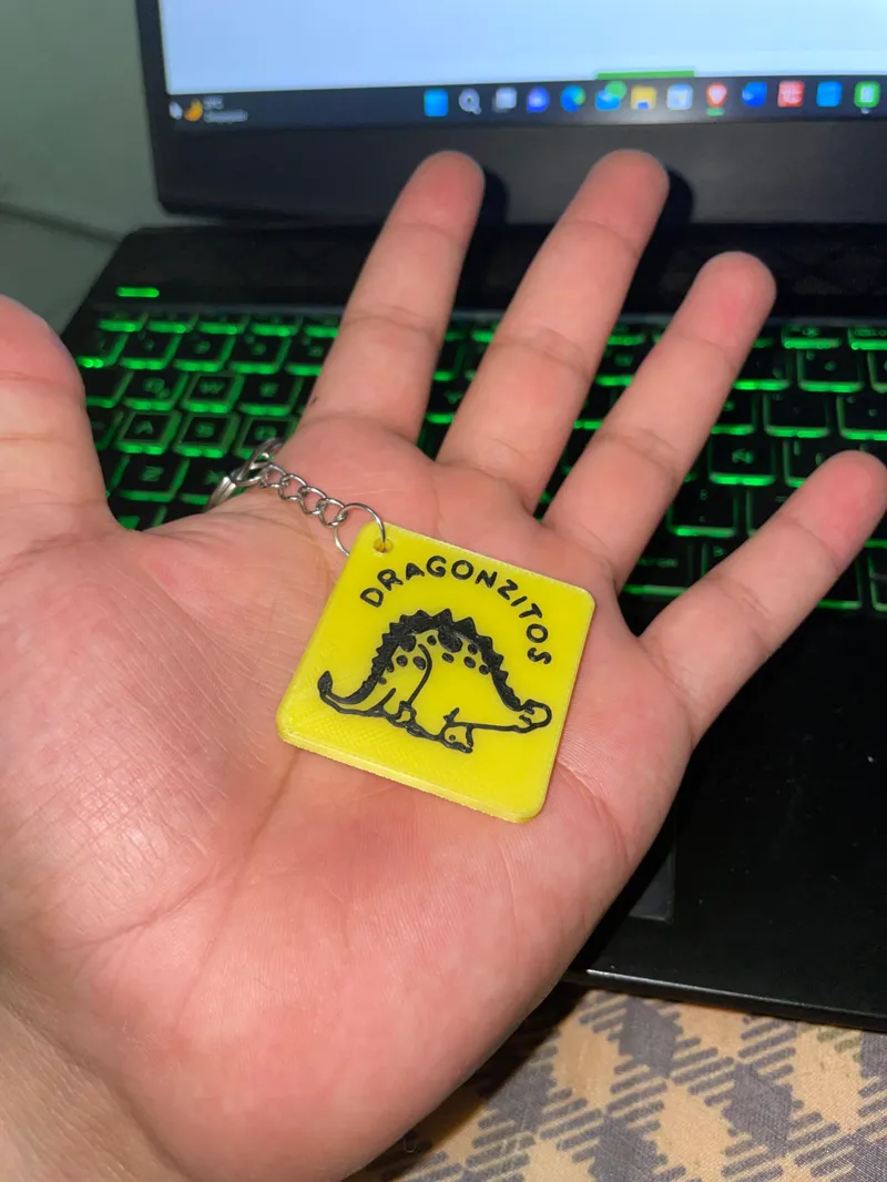 Keychain dragonzito amarillo dulce mexican
