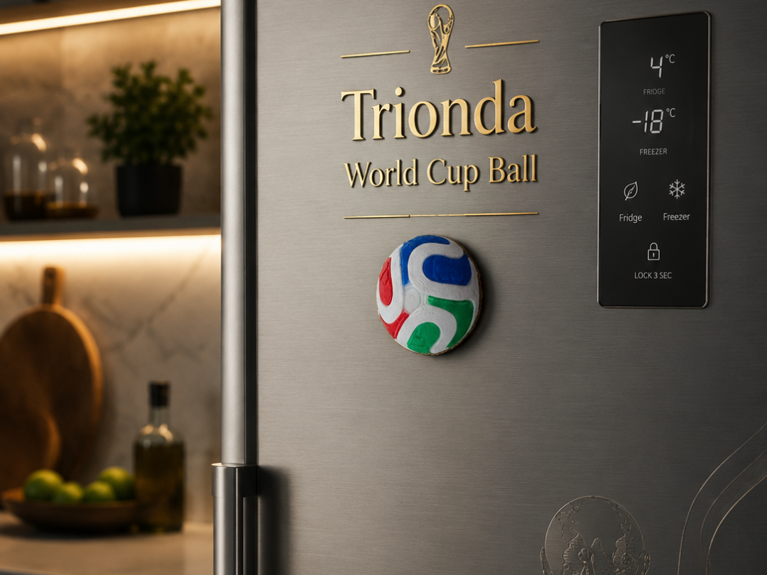Soccer Ball Fridge Magnet 3D