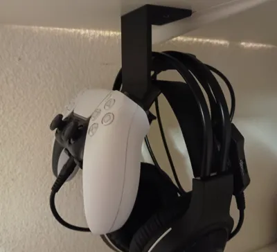 PS5 Controller & Headset Hanger/Holder with cutout