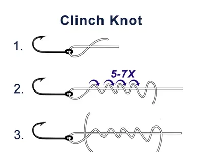 Fisherman/Clinch knot for fish hooks