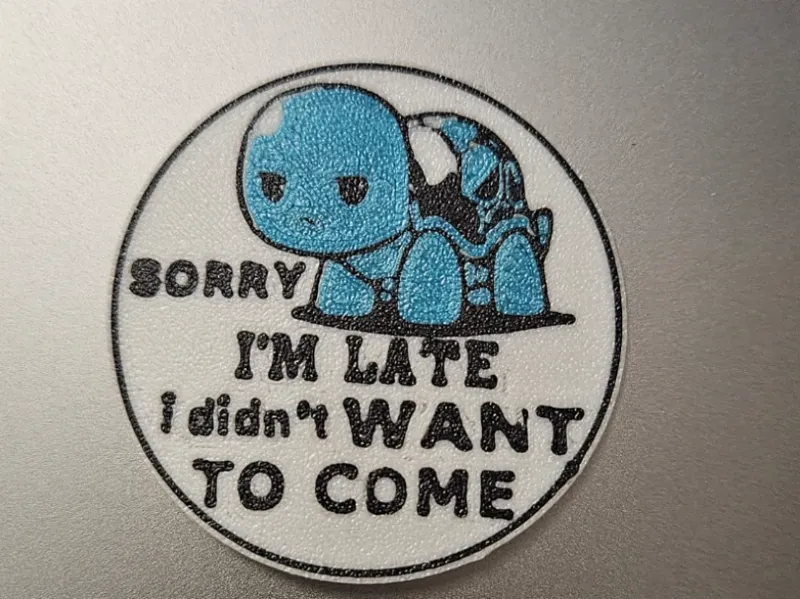 SORRY I'M LATE KEYCHAIN