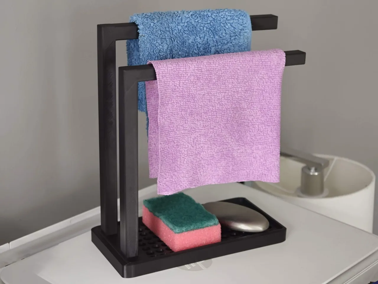 Kitchen Organizer with Cloth Holder (Sink Rack) view 3