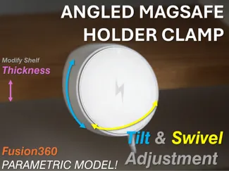 [Parametric] Angled Magsafe Clamp Holder