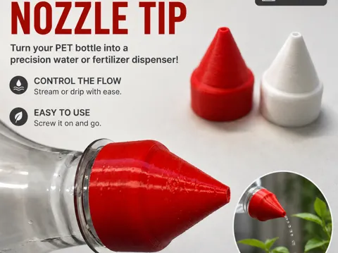Tapa o cubierta: PET Bottle Drip Cap – Liquid Dispenser — referencia de MakerWorld