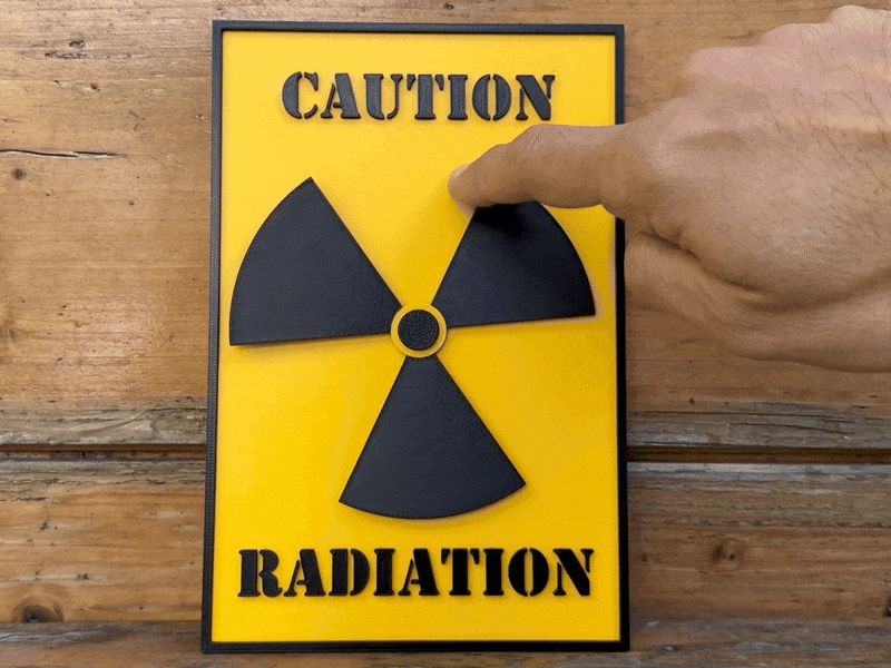 Spinning Radiation Sign