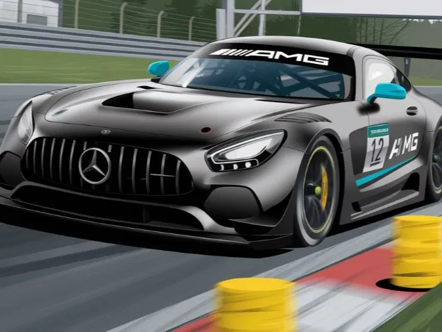 Lichtbild Mercedes AMG auf der Rennstrecke