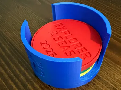 Royal Caribbean Fleet Coaster Set with Holder