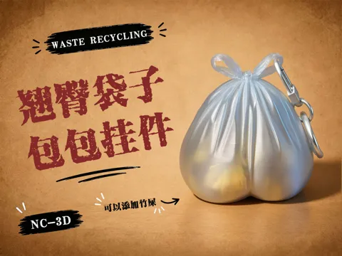 Modelo para impresión 3D: 垃圾袋搞怪挂件｜可装竹屎迷你收纳挂饰 — referencia de MakerWorld