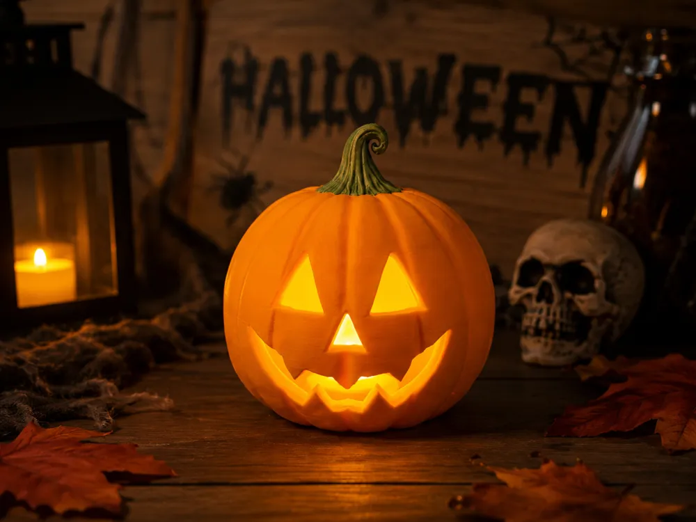 Accesorio de iluminación decorativa: Classic Halloween Pumpkin Lantern. Referencia del modelo original.