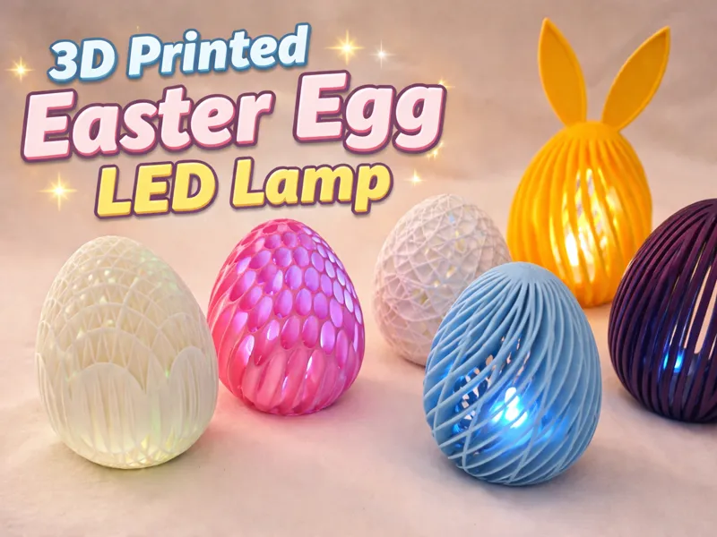 3D Printed Easter Egg LED Lamp