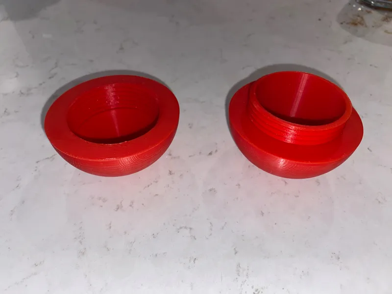 Spherical Threaded container 6.85 cm Diameter