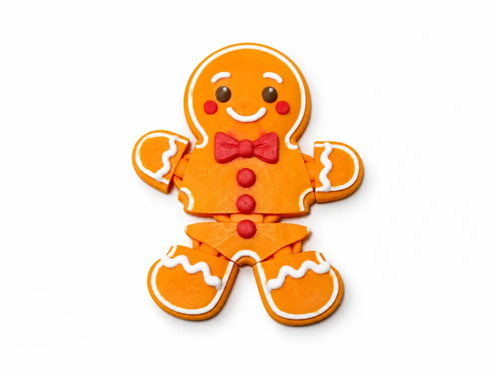 [free to sell] Gingerbread Man Articulated Flexi - Free 3D Print Model ...