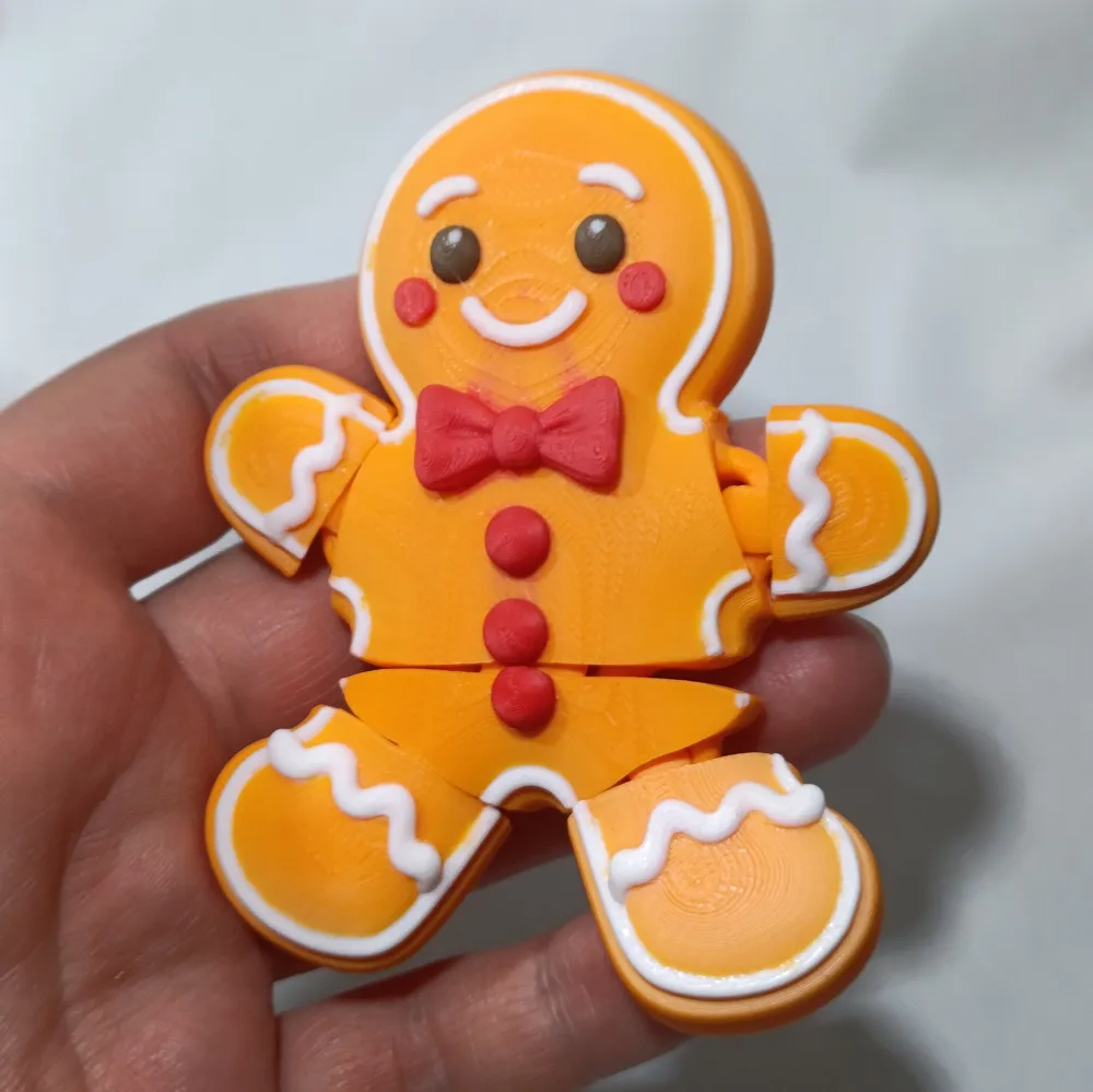 [free to sell] Gingerbread Man Articulated Flexi - Free 3D Print Model ...