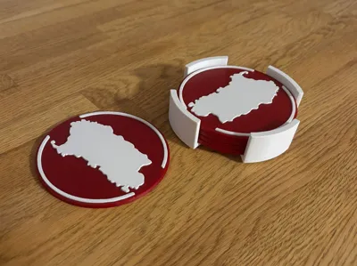 Sardinia/Sardegna Coaster with Coaster Holder