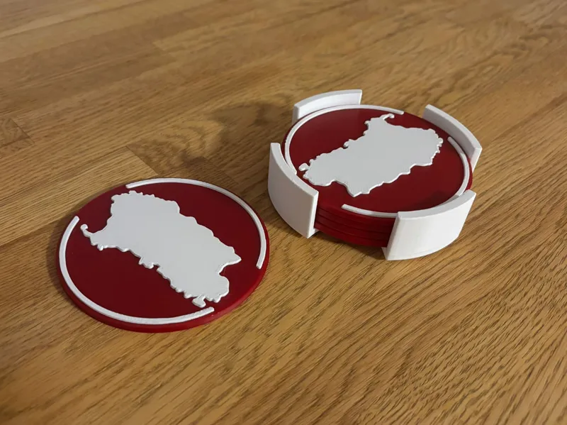 Sardinia/Sardegna Coaster with Coaster Holder
