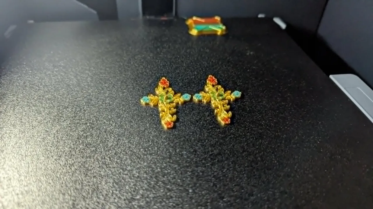 Floral Cross Earring view 3
