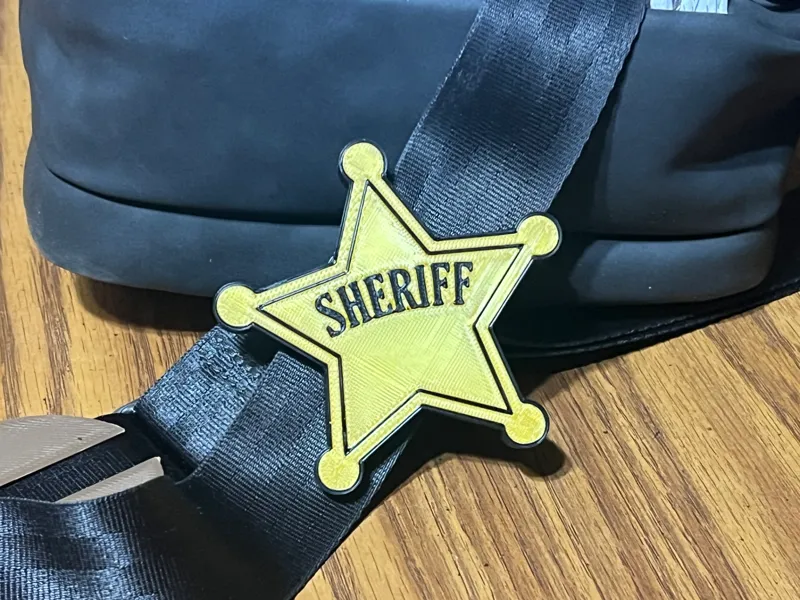 Sheriff Woody Badge Bag Strap Charm