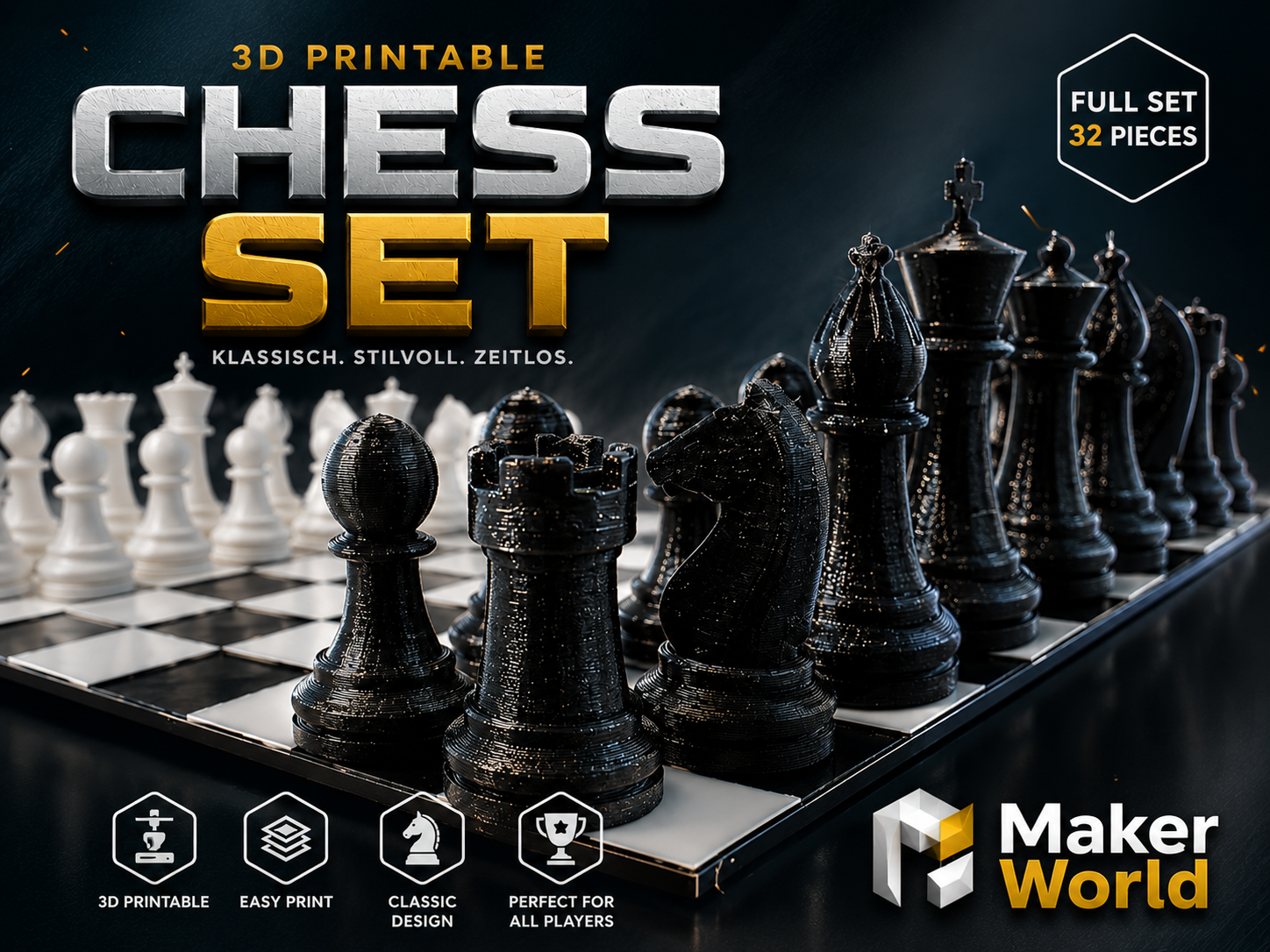 Klassisches Schach 256mm