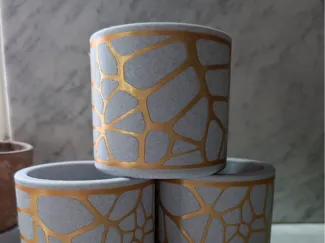 Multicolor voronoi pot