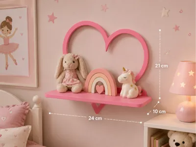 Shelf wall heart children's room
