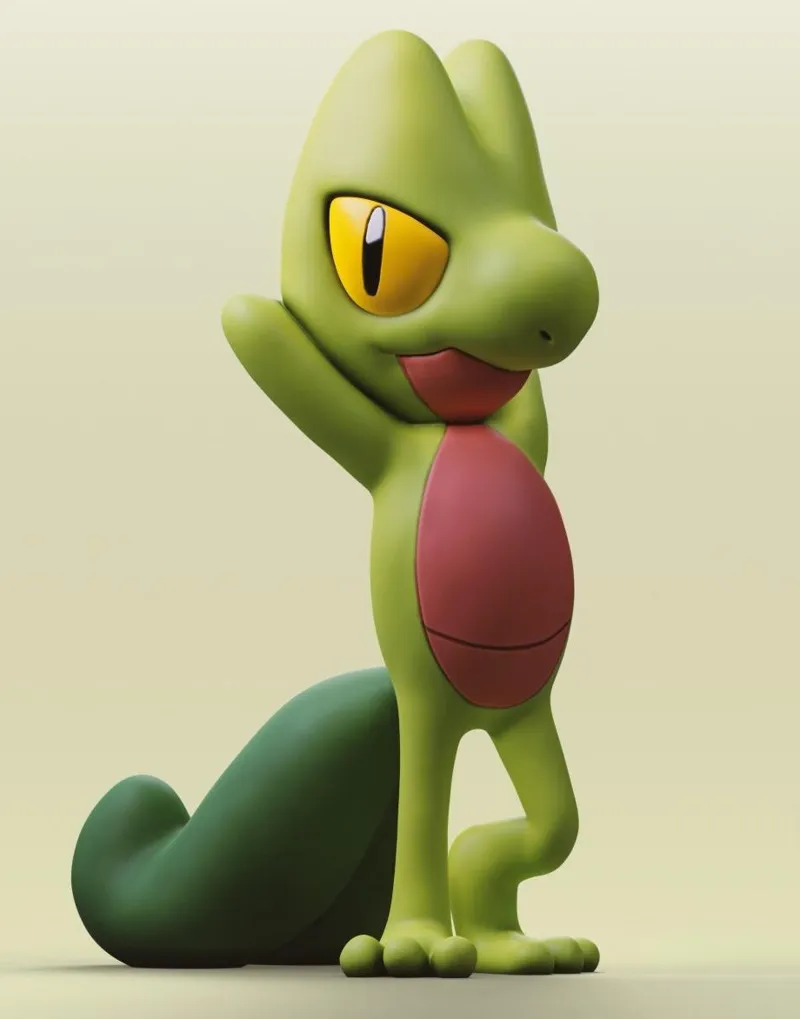 Pokemon Treecko en impresión 3D