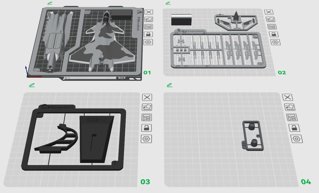 Miniatura 2 do modelo 3D 歼20S野兽模式拼装套卡