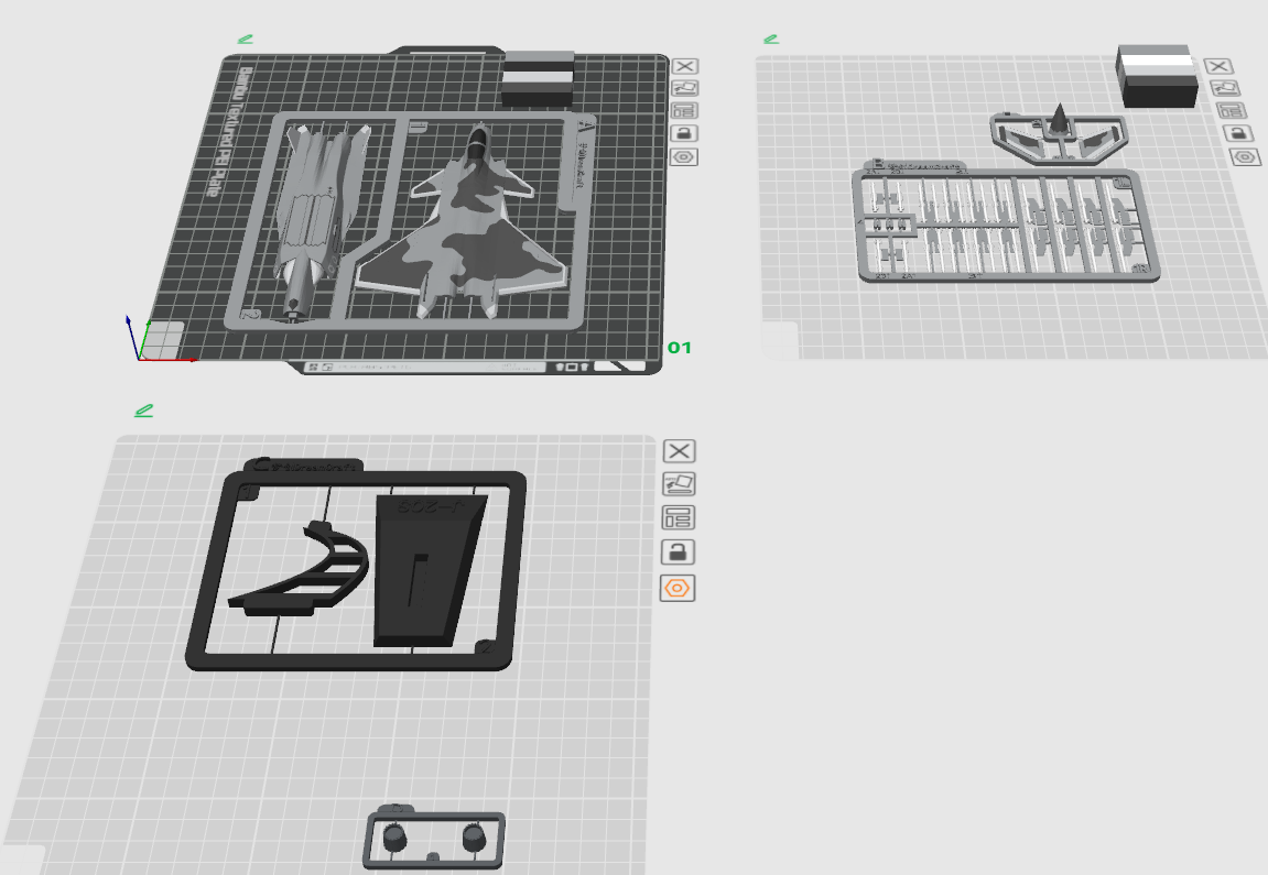 Miniatura 3 do modelo 3D 歼20S野兽模式拼装套卡