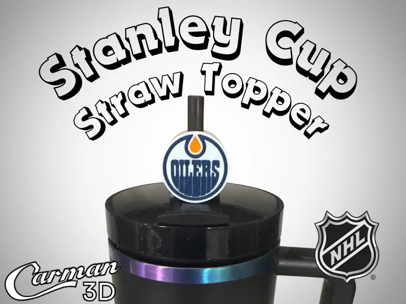 Edmonton Oilers Stanley Cup Straw Topper