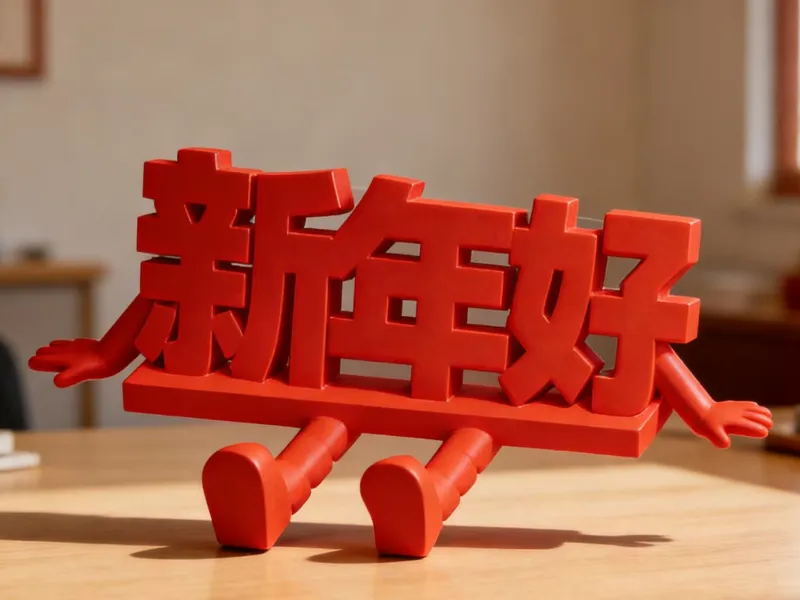 新年好桌面摆件